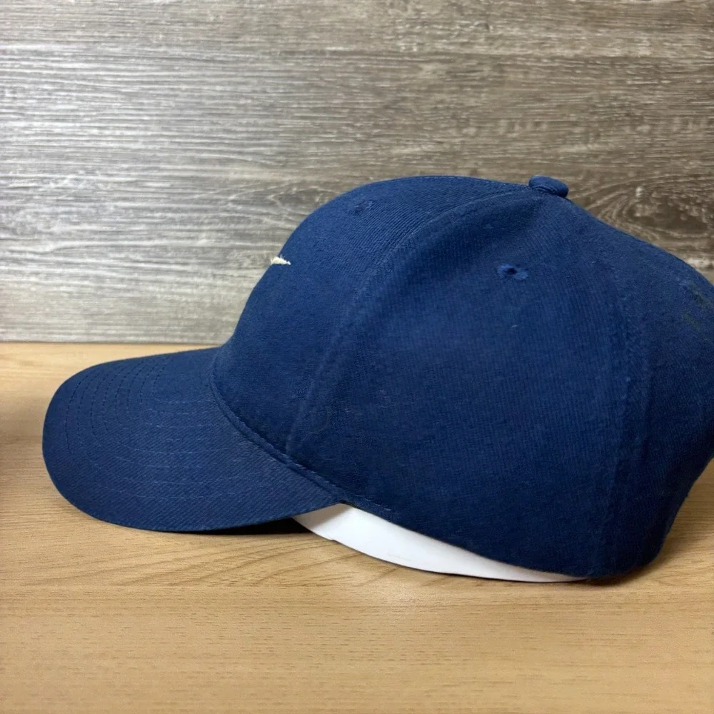 Vintage Nike Hat Cap Snap Back Blue Swoosh Logo Adjustable